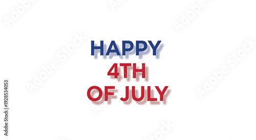 Happy 4th of July text