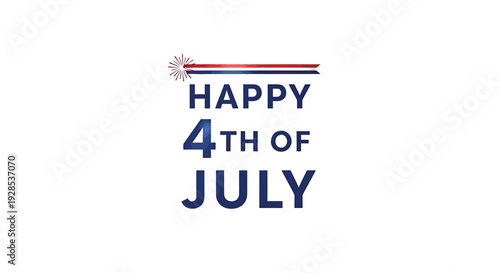 Happy 4th of July patriotic text