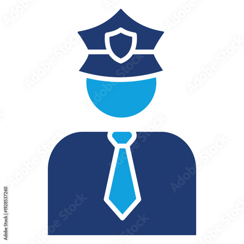 Guard Flat Blue Icon