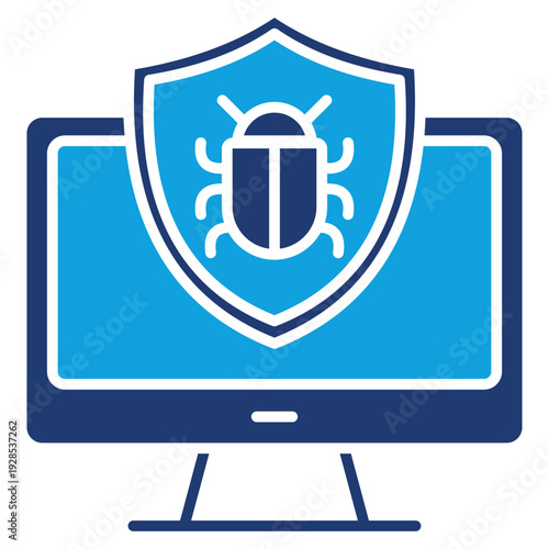 Antivirus Flat Blue Icon