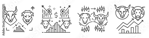 Bull market trading signals with cryptocurrency and stock market trends