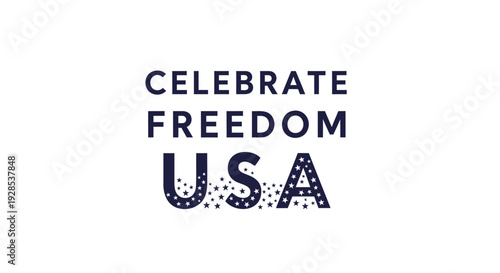 Independence day USA celebration text