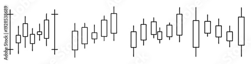 Abstract Financial Trading Chart Pattern Analysis and Candlestick Charting Illustration
