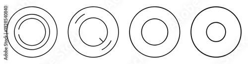 Conceptual diagram showcasing the progression of an element towards a centralized point