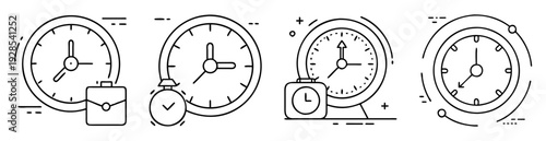 Conceptual illustration showcasing time management, punctuality, and meeting deadlines at work