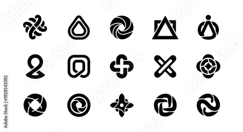 Abstract Geometric Logos Collection, Modern Design Elements