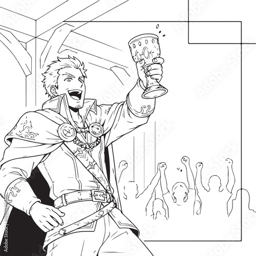 Playful Fantasy Idol With Microphone