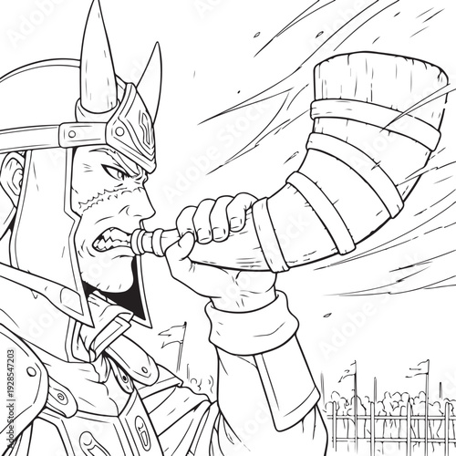 Angry Escaped Gladiator Breaking Handcuffs