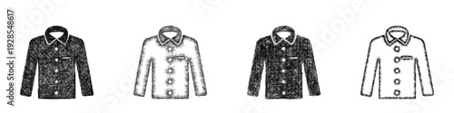 Sketch shirt icon design set