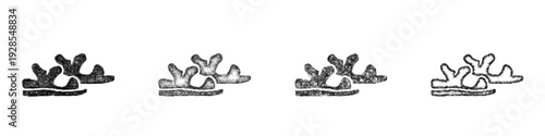Sketch sandals icon design set