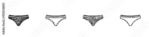 Sketch underwear icon design set
