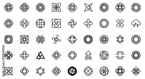 Abstract Geometric Shapes Set, Decorative Elements