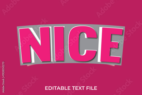 Editable nice text effect vector, Nice text effect 3d style	