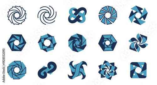 Abstract geometric shapes, modern design elements