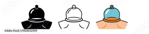 Cupping therapy glass dome cup on back for circulation ayurveda and eastern wellness icon vector icon set three styles: black solid silhouette thin black outline and flat colored with solid
