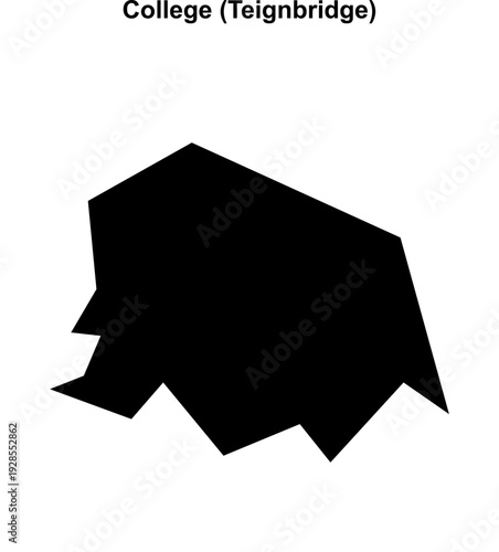 College (England) blank outline map