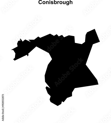 Conisbrough (England) blank outline map