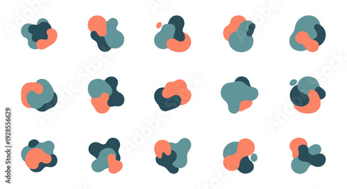 Abstract organic shapes, modern graphic elements