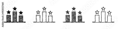 Sketch ranking icon design set