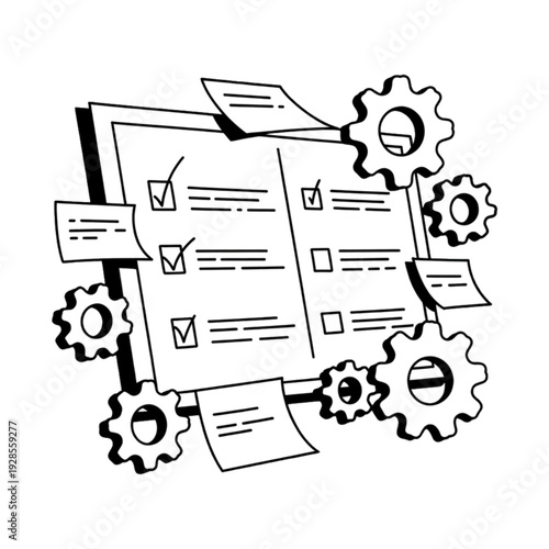 Vector Illustration of a Folder Icon, Representing File Management, Document Organization, Digital Storage, Office Work, Data Organization, Cloud Storage Concept, and Modern UI/UX Design Element for A