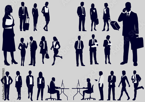 business people silhouettes