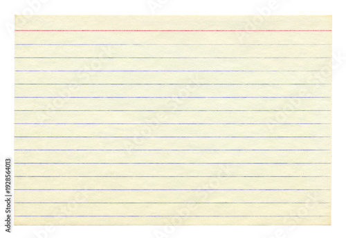 Bild auf Leinwand An aged white index card on a transparent background.
