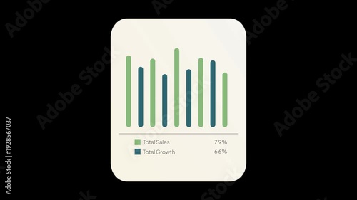 Modern Sales Dashboard UI Animation | Data Analytics Interface | After Effects Template