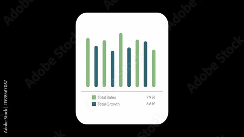 Modern Sales Dashboard UI Animation | Data Analytics Interface | After Effects Template