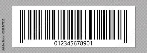 Barcode fake with different thick and thin lines. Vertical streaks, strips with random information lines. Abstract geometric texture background for retail, supermarket