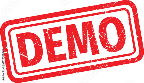 DEMO red rubber stamp text