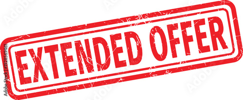 EXTENDED OFFER red rubber stamp text