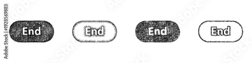 Sketch end icon design set