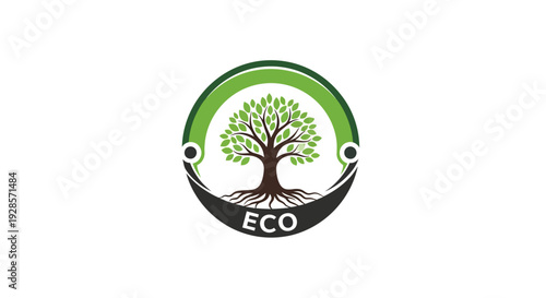 Eco friendly tree logo design.