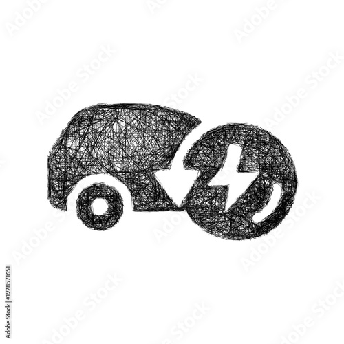 Sketch regenerative braking icon design