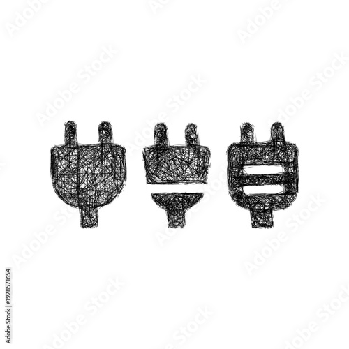 Sketch plug type icon design