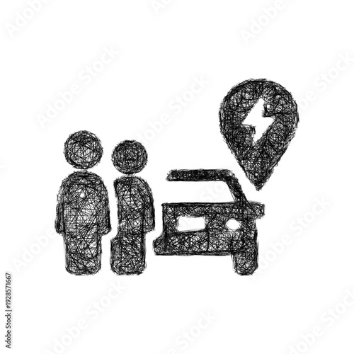 Sketch car sharing icon design