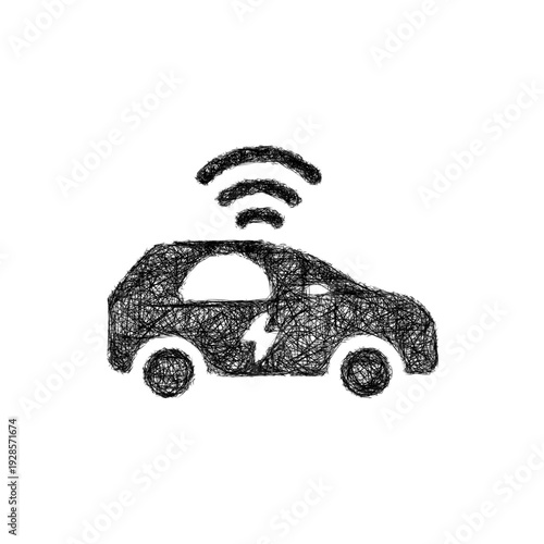 Sketch autonomous ev icon design