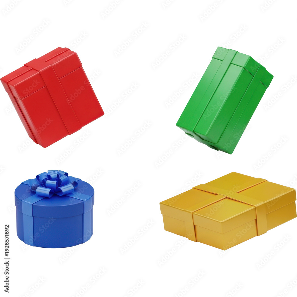 Fototapeta premium Colorful Plastic Building Blocks Isolated.