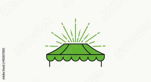 Green Canopy Tent Fabric Structure.