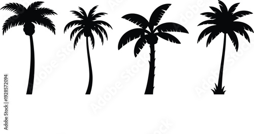 Black horse silhouettes set with cute pony characters jumping and running in flat vector style for nursery decor