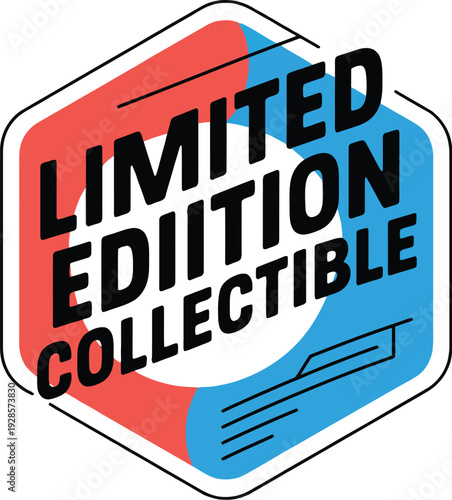 Limited Edition Collectible badge features bold red and blue graphic elements.