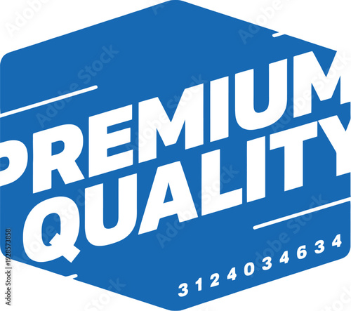 Blue hexagonal seal prominently certifies an item meets the highest standard of.