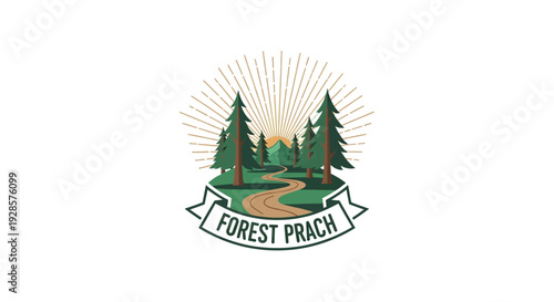 Forest Prach Logo Illustration Design.