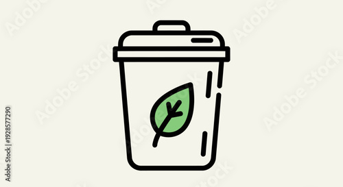 Eco friendly disposable coffee cup.