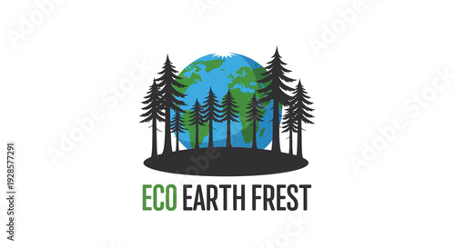 Eco Earth Forest Conservation Logo Design.
