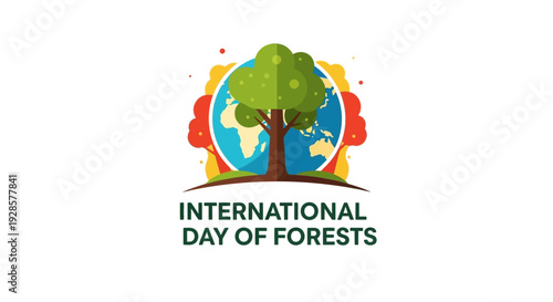 International Day of Forests Tree Logo.