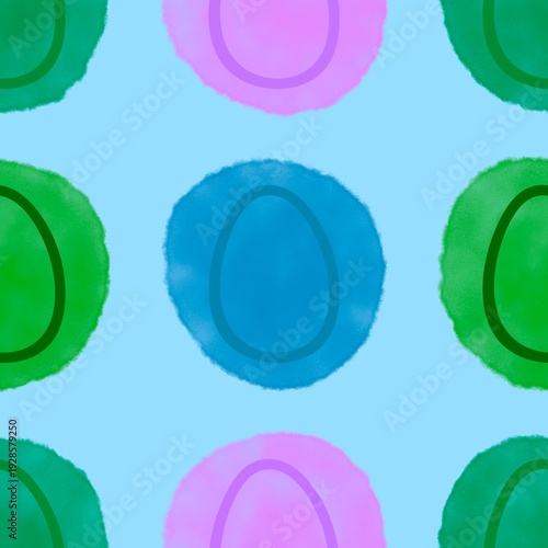 Easter seamless pattern with eggs for wallpaper and kitchen fabrics and textiles and kids linens and wrapping paper