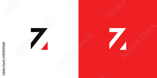 Creative number seven logo design with modern concept premium vector