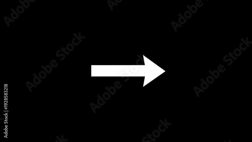 Right Arrow Loop Animation Bold White Direction Icon