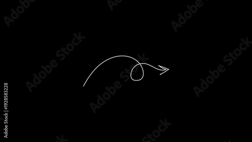 Sketch Style Arrow Path Animation for Title Intro